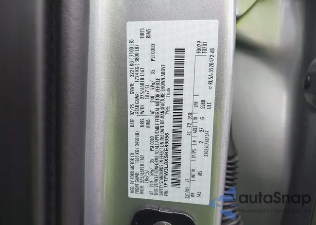 1FTFW3L8XSKE89056: 44522564