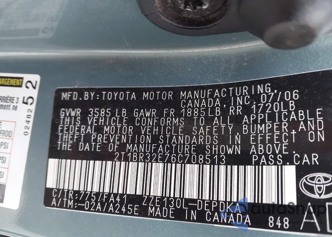 2T1BR32E76C708513: 44523772