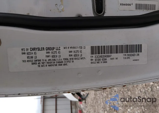 2C3CDXBG3DH636647: 44523816