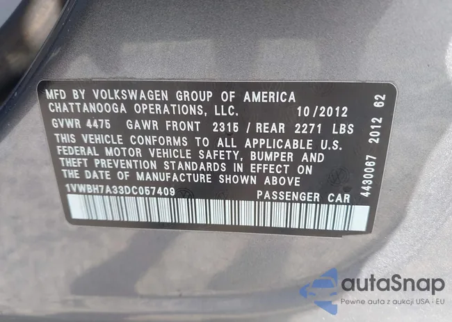 1VWBH7A33DC057409: 44523849