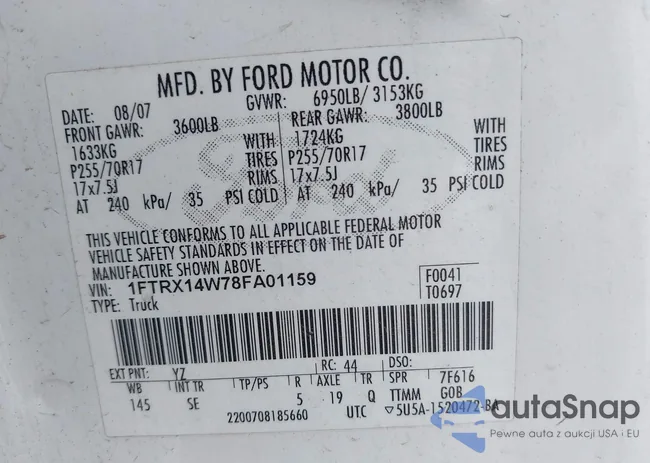 1FTPW14V17FA93157: 44524115