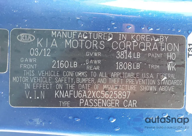 KNAFU6A2XC5625897: 44523241