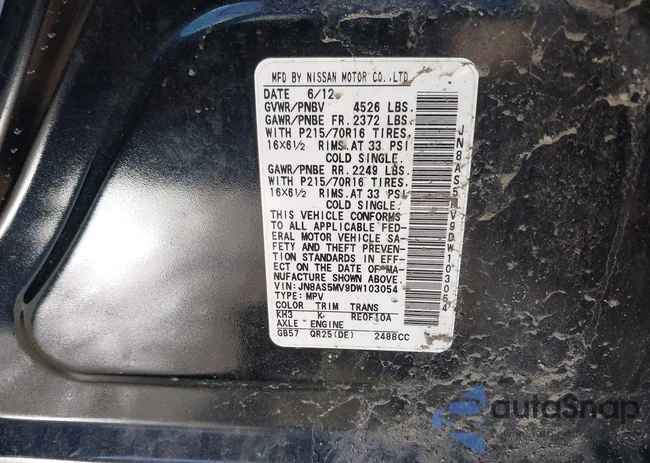 JN8AS5MV9DW103054: 44523266