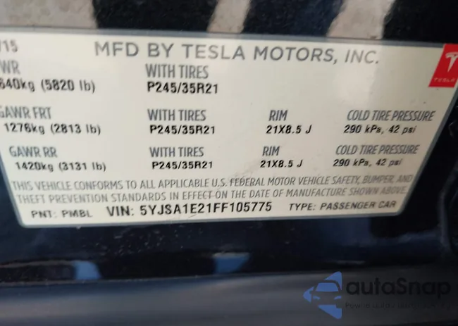 5YJSA1E21FF105775: 44523341