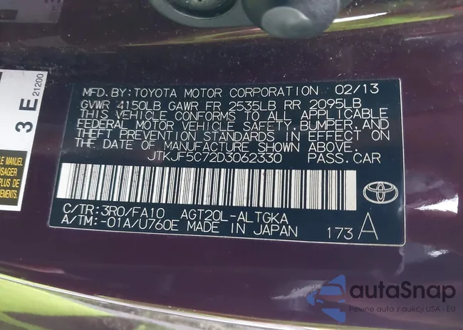 JTKJF5C72D3062330: 44523449