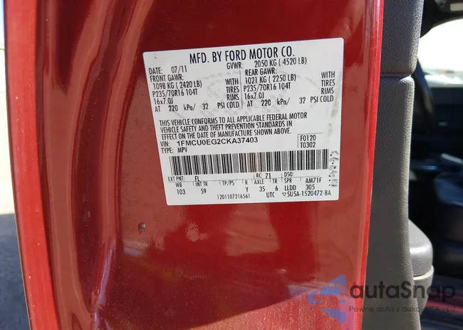 1FMCU0EG2CKA37403: 44523540