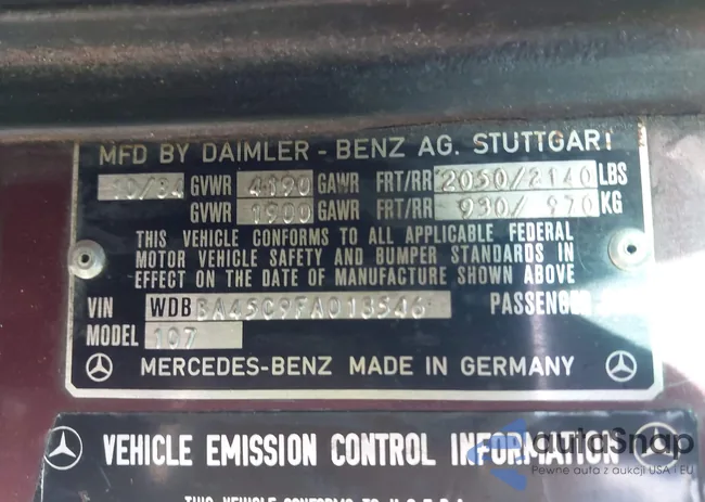 WDBBA45C9FA018546: 44523543