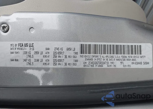 2C4RDGBG7GR334718: 44523563