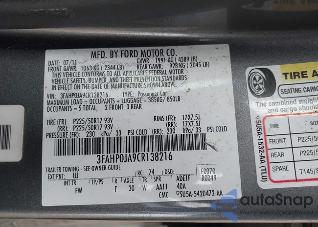 3FAHP0JA9CR138216: 44523571