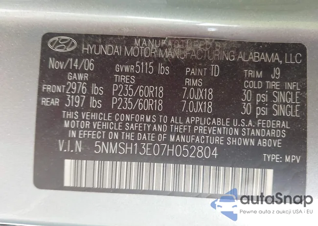 5NMSH13E07H052804: 44523614