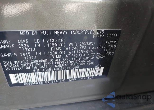 4S4BSAHC9F3261296: 44523617