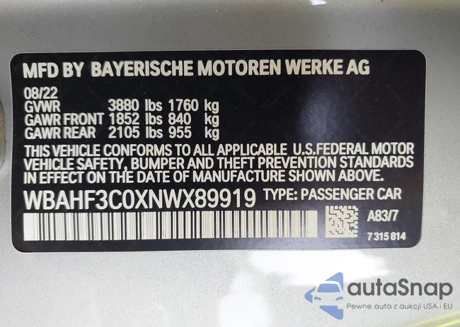 WBAHF3C0XNWX89919: 44524646