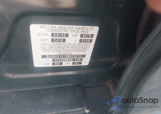 SAJWA51A76WE78213: 44524903