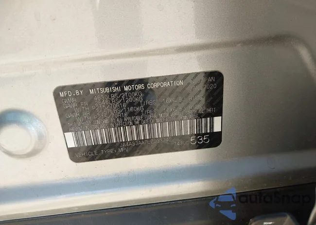 JA4AS3AA7LZ033742: 44524946