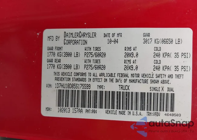 1D7HU18D85S175599: 44524266