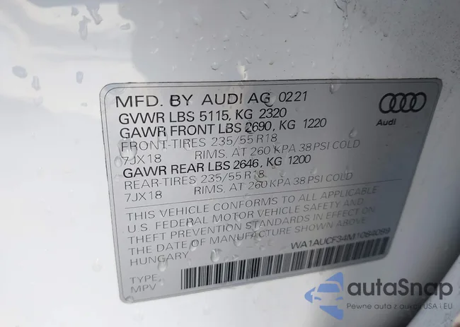 WA1AUCF34M1084099: 44524314