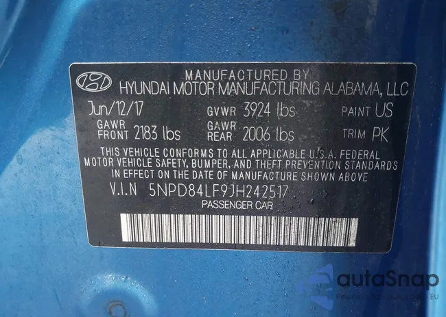 5NPD84LF9JH242517: 44524317