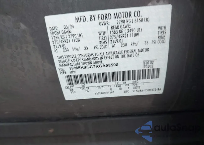 1FM5K8GC7RGA58590: 44524457