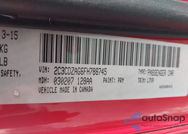 2C3CDZAG6FH788745: 44524460