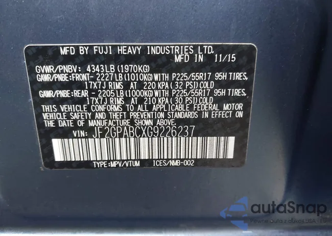 JF2GPABCXG9226237: 44525793