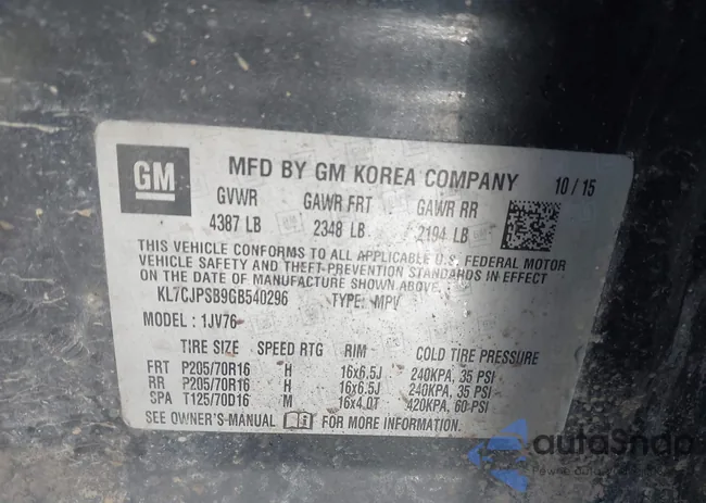 KL7CJPSB9GB540296: 44525823