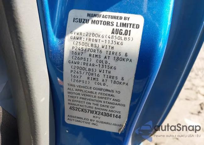 4S2CK57WX24304144: 44525826