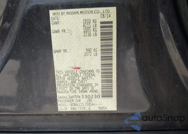 1N4AL3AP7FN330230: 44526005