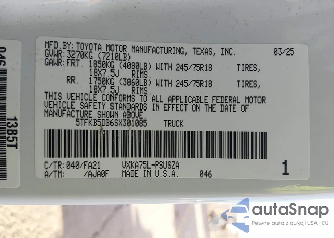 5TFKB5DB6SX301085: 44526014