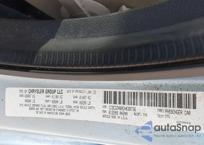 1C3CDZAB0DN638736: 44525212