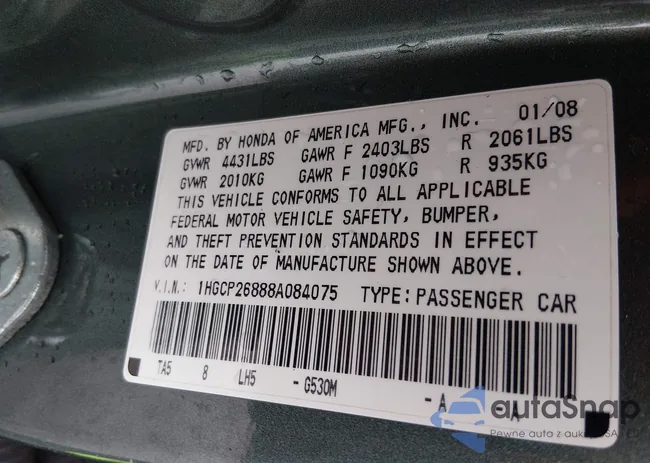 1HGCP26888A084075: 44525302