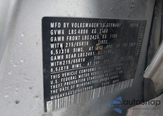 WVGAV3AX2EW579009: 44525308