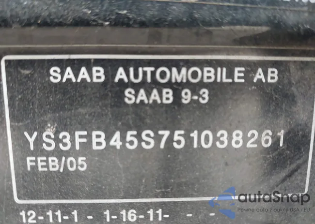 YS3FB45S751038261: 44525330