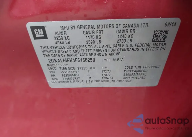 2GKALMEK4F6166250: 44525435