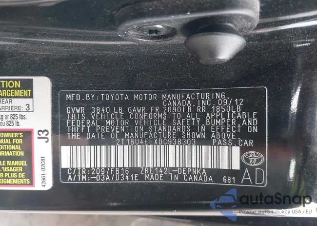 2T1BU4EEXDC938303: 44525595