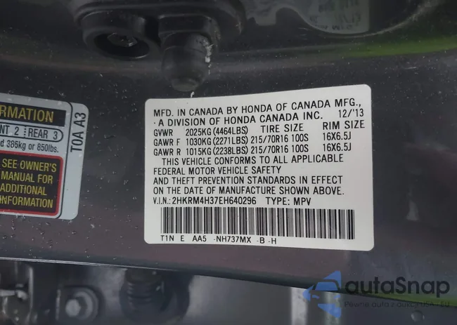 2HKRM4H37EH640296: 44526685