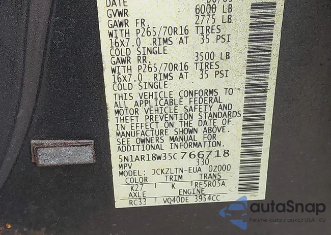 5N1AR18W35C766718: 44526693