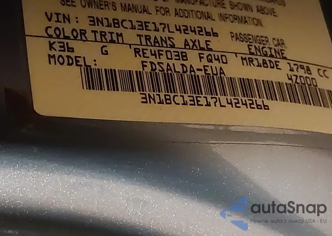 3N1BC13E17L424266: 44526759