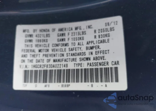 1HGCR2F83DA022149: 44527062