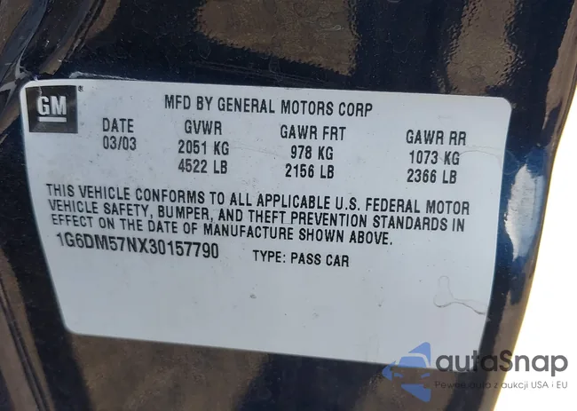 1G6DM57NX30157790: 44527082