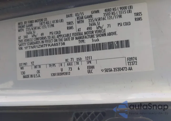 1FTNR1ZM7FKA65738: 44527110