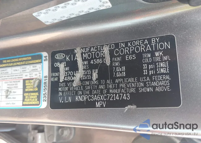 KNDPC3A6XC7214743: 44527133