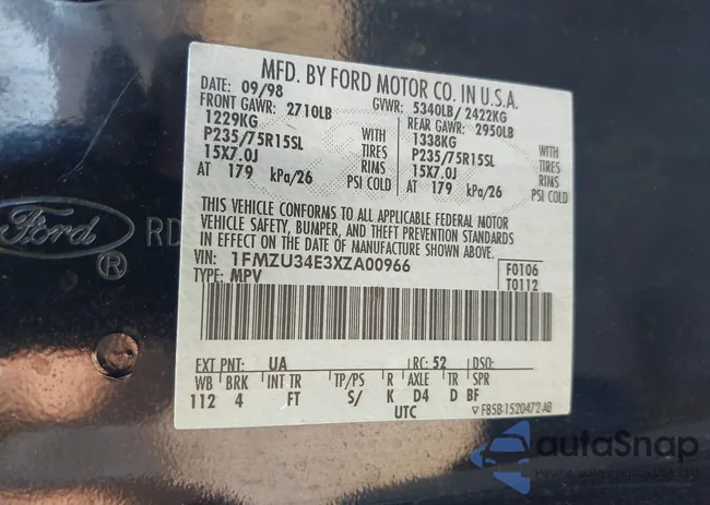 1FMZU34E3XZA00966: 44527196