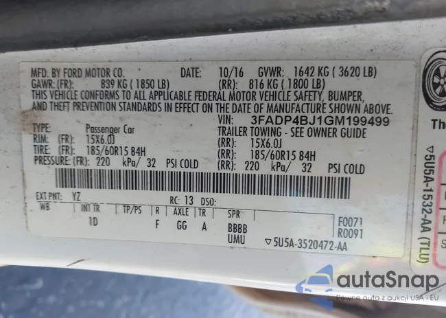 3FADP4BJ1GM199499: 44526314