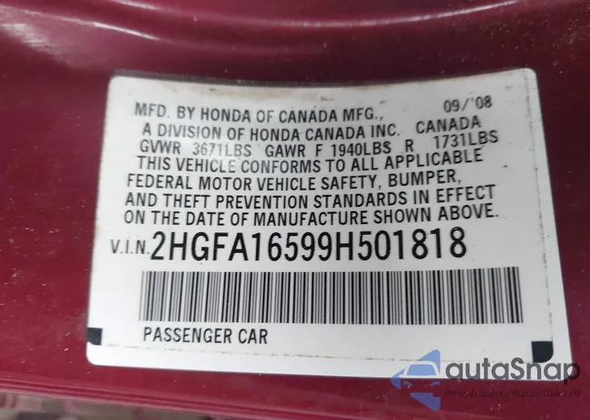 2HGFA16599H501818: 44526439