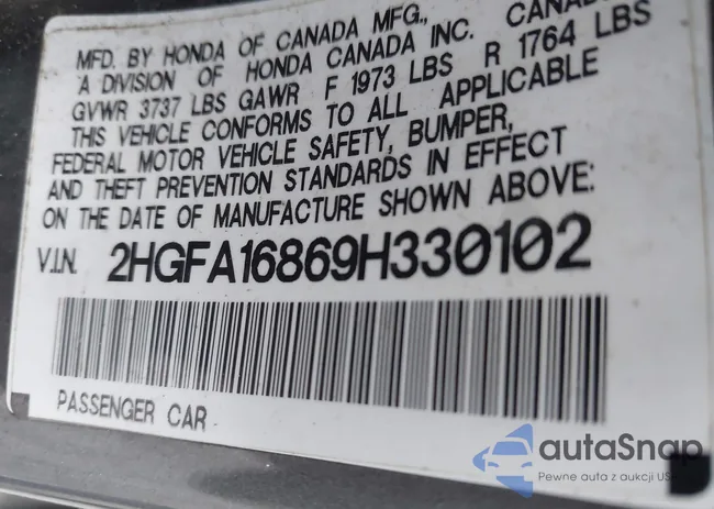 2HGFA16869H330102: 44526454