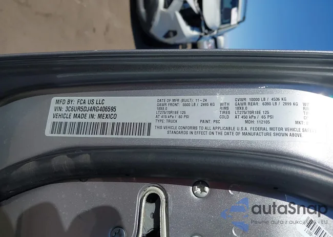 3C6UR5DJ4RG406595: 44526516