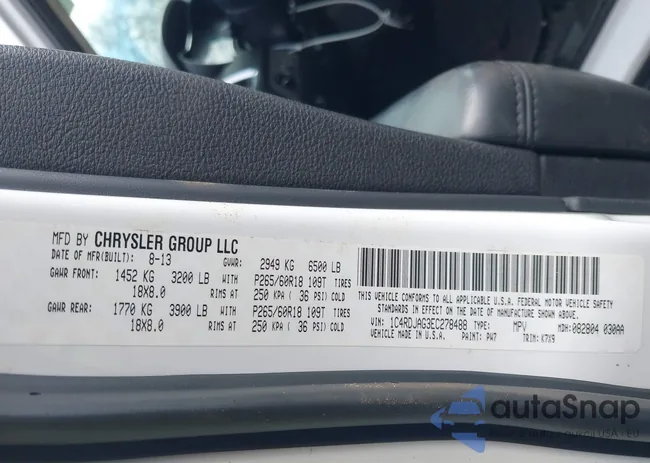 1C4RDJAG3EC278488: 44527620