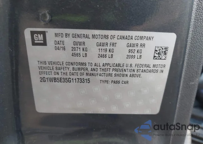 2G1WB5E35G1173315: 44527732