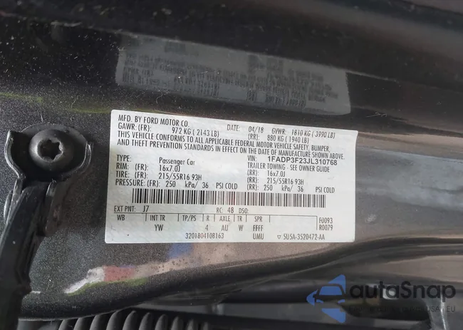 1FADP3F23JL310768: 44527854