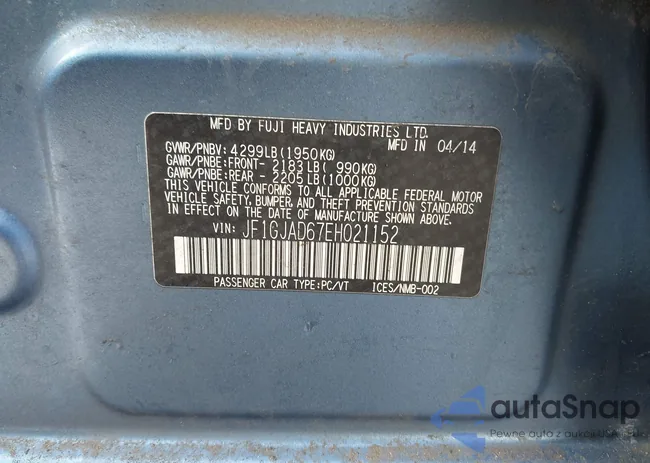JF1GJAD67EH021152: 44527917